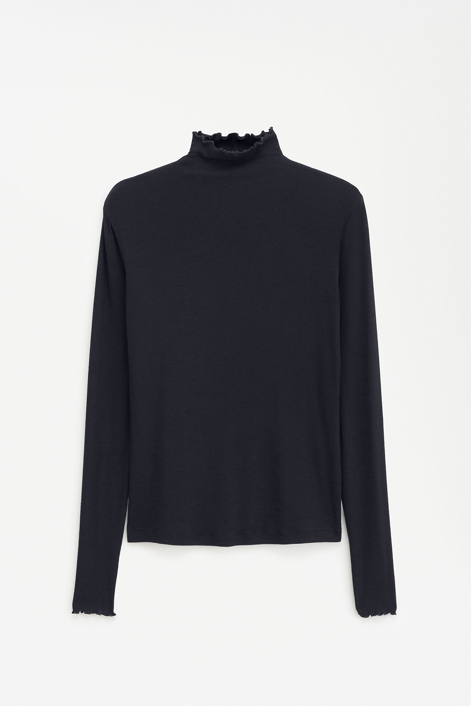 Sheer black polo neck online